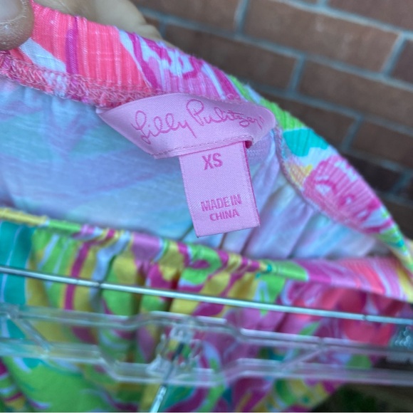 Lilly Pulitzer Marlisa All Nighter Print Slub Jersey Strapless Maxi Dress XS - Picture 4 of 5